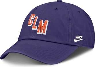 Nike Clemson Natural Club Nike Mens College Adjustable Hat in Purple | NC0152MCLV-EYR