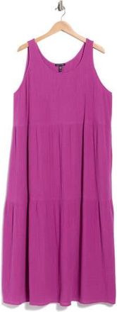 Eileen Fisher Organic Cotton Tiered Maxi Dress in Grape at Nordstrom Rack, Size 2X