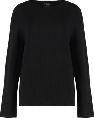 Max Mara Georg Crew Neck Sweater - Dames - Ronde hals truien - Zwart - XS - Wol - Truien & Vesten