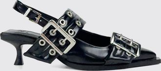 Ganni Slingback a punta con occhielli metallici e tacco medio a spillo