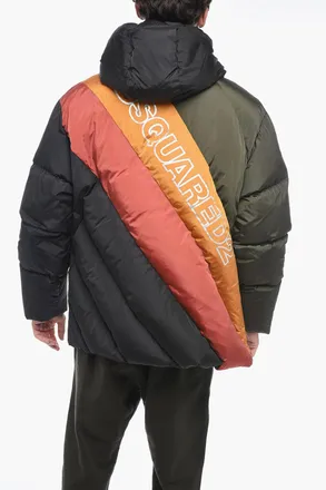 Dsquared2 High-Collar Down Jacket with Hidden Buttoning Dsquared2