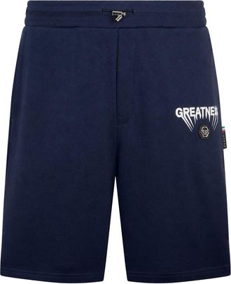 Philipp Plein Hombre, Pantalones cortos, Azul, Talla: S