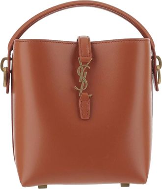 Saint Laurent Womens Le 37 Mini Shoulder Bag - Orange Leather - One Size