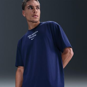Nike Mens Wrestling Max90 T-Shirt in Blue | APS506NAWR-CNV
