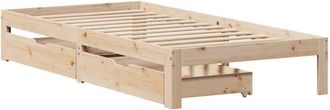 vidaXL Bed Frame with Drawers without Mattress 75x190 cm Small Single vidaXL