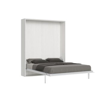 Itamoby Cama doble plegable vertical kentaro color blanco ceniza