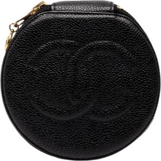 Chanel Pre-owned Jewelry Case - Dames - Vintage Accessoires - Zwart - ONE Size - Leer - Vintage