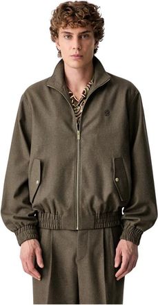Dr&ocirc;le de Monsieur Jassen, Heren, Bruin, L, Wol, Geborduurde Flanellen Track Jacket