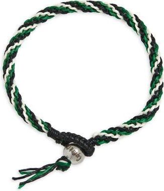 Caputo & Co. Mens Macram&eacute; Knotted Stripe Bracelet in Green Combo at Nordstrom Rack