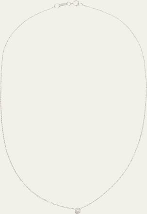 Zoe Lev Jewelry 14K White Gold 0.10ct Bezel Diamond Necklace, 16-18L