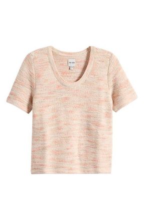 Nic+Zoe Wave Stitch Cotton Blend Sweater in Pink Multi at Nordstrom, Size Xx-Large