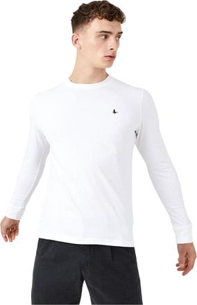 Jack Wills Heren Sandleford Crew Hals T-shirt met lange mouwen (Wit)