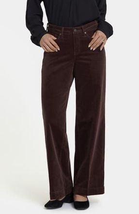 NYDJ Teresa Wide Leg Corduroy Pants in Bitter Chocolate at Nordstrom Rack, Size 14