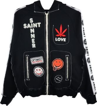 Saint Mxxxxxx Felpa con stampa logo x A LOVE MOVEMENT - Nero