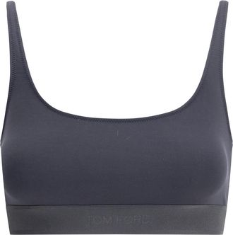 Tom Ford Modal Bralette Top With Jacquard Logo