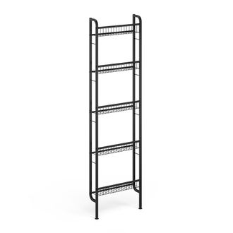 Vicco Escalera Estanter&iacute;a Klivo, Negro, 44.5 X 160 Cm Con 5 Estantes, Vicco