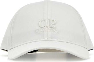 C.P. Company White Cotton Baseball Cap