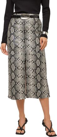 Fifteen Twenty Kaia Snake Print Faux Leather Midi Skirt at Nordstrom, Size X-Large
