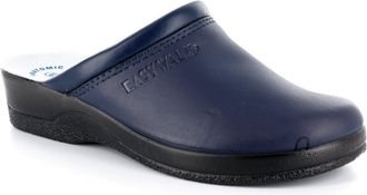 Easywalk 214 Leather Slip-on Womens Ladies Mule Clogs Slippers Shoes, Blue, EU 41, UK 7.5
