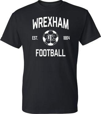 UGP Campus Apparel World Classic Soccer Football Arch Cup T Shirt, Wrexham Black, L