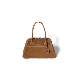 Miu Miu Vivant Suede Bag, Woman, Cocoa Brown