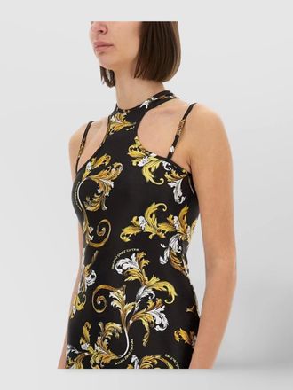 Versace Jeans Couture mini dress outline baroque print