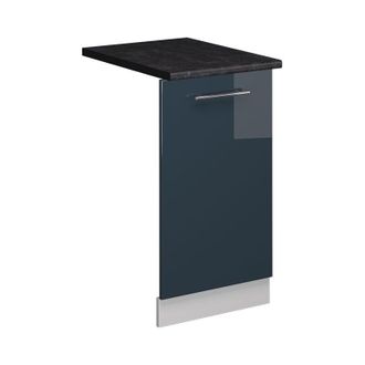 Vicco Panel Frontal Del Lavavajillas Fame-line, Azul Oscuro Alto Brillo, 45 Cm, Et Antracita Vicco