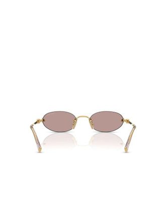 Miu Miu Unisex Miu Sunglasses Gold Metal