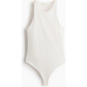 H&M Sleeveless Thong Body in White at Nordstrom, Size X-Large