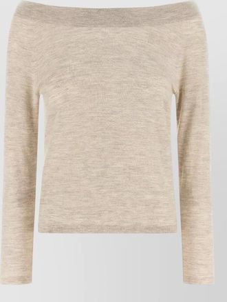 Max Mara cashmere boat neck long-sleeve sweater