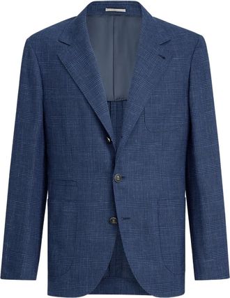 Brunello Cucinelli Blazer Principe di Galles - Blu