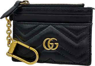 Gucci Black Leather Coin Purse/Coin Case (Pre-Owned)