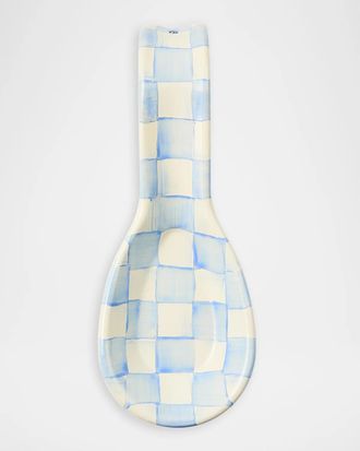 MacKenzie-Childs Sky Check Hand-Painted Enamel Soup Spoon