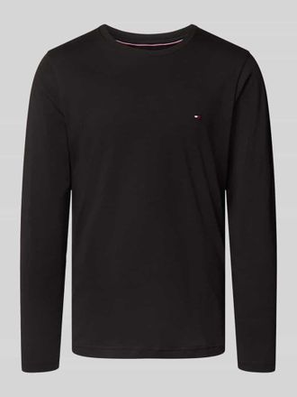 Tommy Hilfiger Slim Fit Langarmshirt aus Baumwoll-Mix in Black, Gr&ouml;&szlig;e L