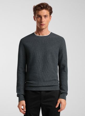 Le 31 Mens Honeycomb knit sweater
