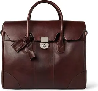 Brunello Cucinelli Calfskin Boston casual bag in Burgundy at Nordstrom