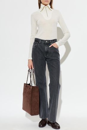 Jil Sander Top With Turtleneck, Womens, White