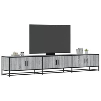 Berkfield Home TV Cabinet Grey Sonoma 240x35x41 cm Engineered Wood | Size: 240 x 35 x 41 cm