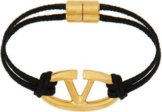 Valentino Garavani V-Logo Katoenen Armband