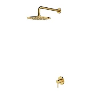 Omnires Omnires Y - Conjunto De Grifo Empotrado Para Ducha Y Ducha Superior, Con Cuerpo, Di&aacute;metro 25 Cm, Lat&oacute;n Cepillado Sysy36bsb