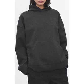 Mango Speckled Hoodie in Medium Heather Grey at Nordstrom, Size X-Small