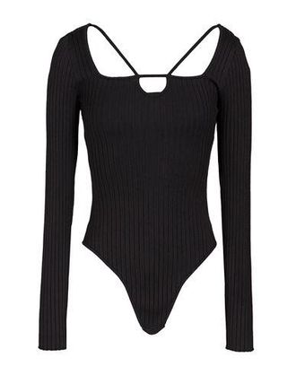 8 by YOOX RIBBED-KNIT LONG SLEEVE BODYSUIT
