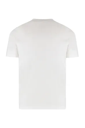 Paul & Shark Mens Cotton Crew-Neck T-Shirt White T-Shirts And Polos