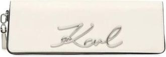 Karl Lagerfeld Tassen, unisex, Beige, ONE Size, Leer, K/Signature Envelope Clutch