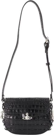 Vivienne Westwood Tassen, Dames, Zwart, ONE Size, Leer, Hunter Flap Crossbody