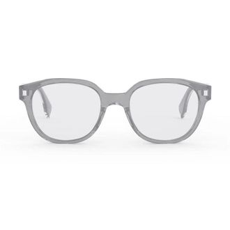 Fendi FE50029I020 Round Transparent Frame Eyeglasses - Gray