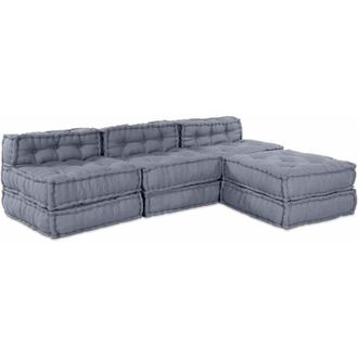 vidaXL Almohada 4 Pcs Gris 70 X 70 X 54 Cm Poli&eacute;ster Vidaxl
