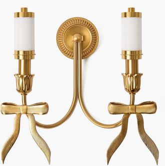 Mrs. Alice Marilyn Bow Rechargeable Double Wall Light in Brass at Nordstrom