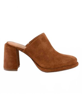 Seychelles Womens Honor Suede High Heel Clogs In Brown