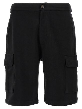 Brunello Cucinelli Black Cotton Bermuda Mens Shorts